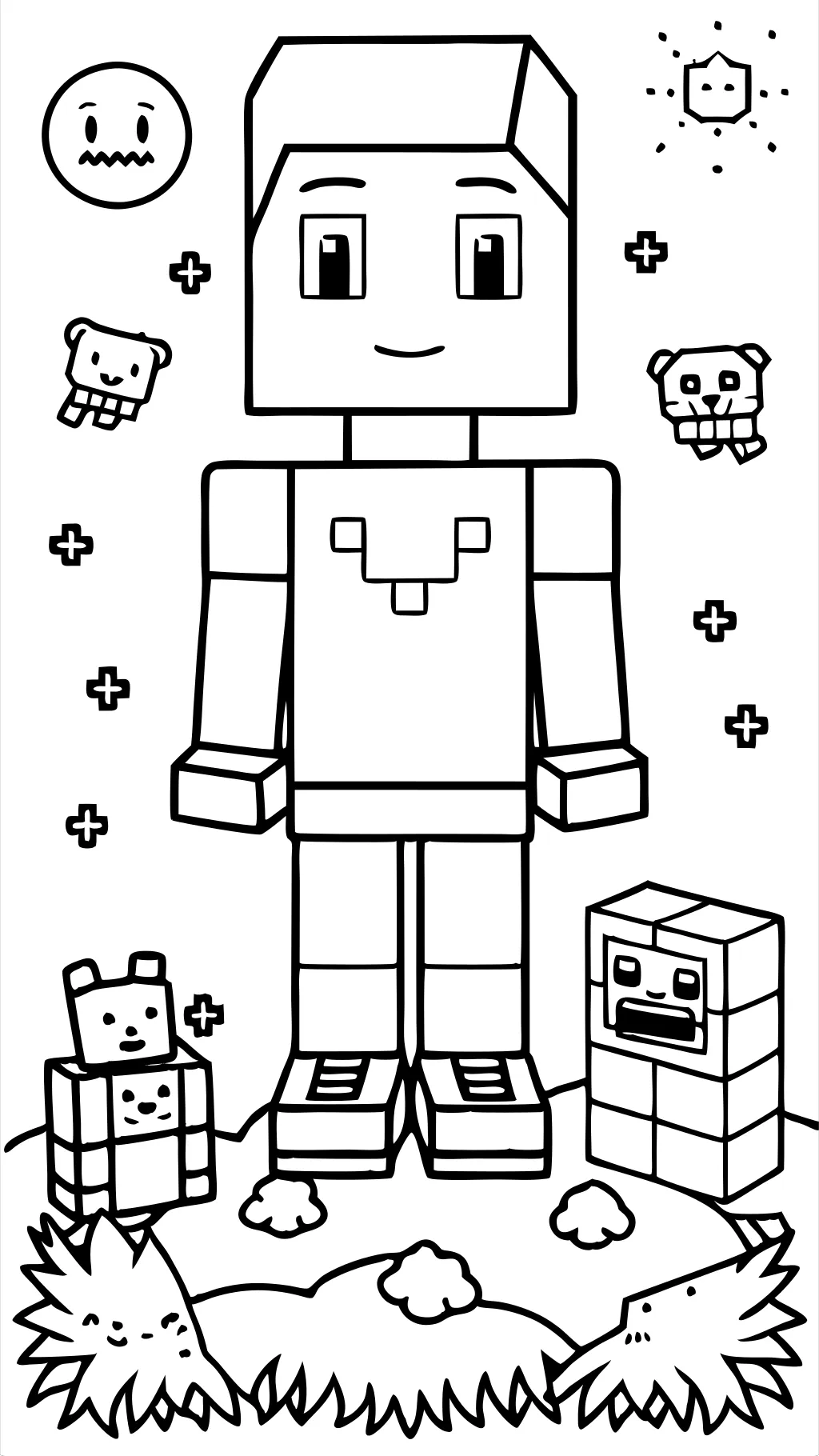 free coloring pages of minecraft